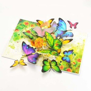 3D Pop Up Butterfly Greeting Card Colorful Laser Cut Handmade Art <b>Paper</b> Birthday Anniversary Gift With Envelope - Product Image 3