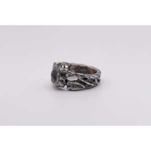 Kyanite <b>Tree</b> Branch Ring 925 Sterling Silver Band Handcrafted Vintage Style Black Rhodium Plated Christian Unisex Fine Jewelry - Product Image 4