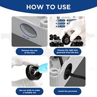 Etiquetage gratuit Oeillet ovale à œillets étanche Trou en caoutchouc de silicone Bouchon pare-feu Oeillets synthétiques pour la protection des câbles