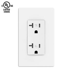 MVAVA ULクイックワイヤーねじレスプラスチックパネル米国アメリカ20A 125V AC TR屋外電気壁コンセントソケットデコレータレセプタクル - Product Image 1