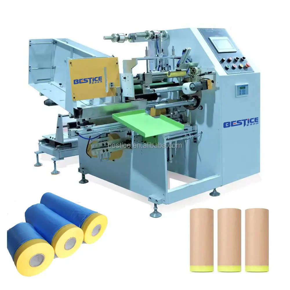 Macchina di laminazione pellicola automatica Pre-nastro per mascheratura mascheratore di carta masker roll rewinder per auto auto di protezione della verniciatura