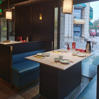 Ensemble de meubles de restaurant en céramique, meubles de restaurant OEM, ensemble de table en marbre, visage, stand pour restaurant et travail