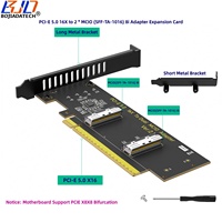 Kartu Ekspansi Riser PCIe X16 PCI-E 5.0 16X ke 2 * MCIO (SFF-TA-1016) 8i Connector Grosir Pabrik