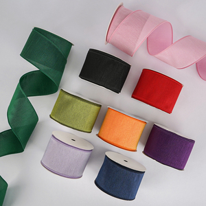 Fita Aramada de 2.5 Polegadas x 10 Jardas para Decoração de Casa e Casamento, Embrulho de Presente, Laço para Ponta de Árvore, Guirlanda e Embalagens DIY - Product Image 3
