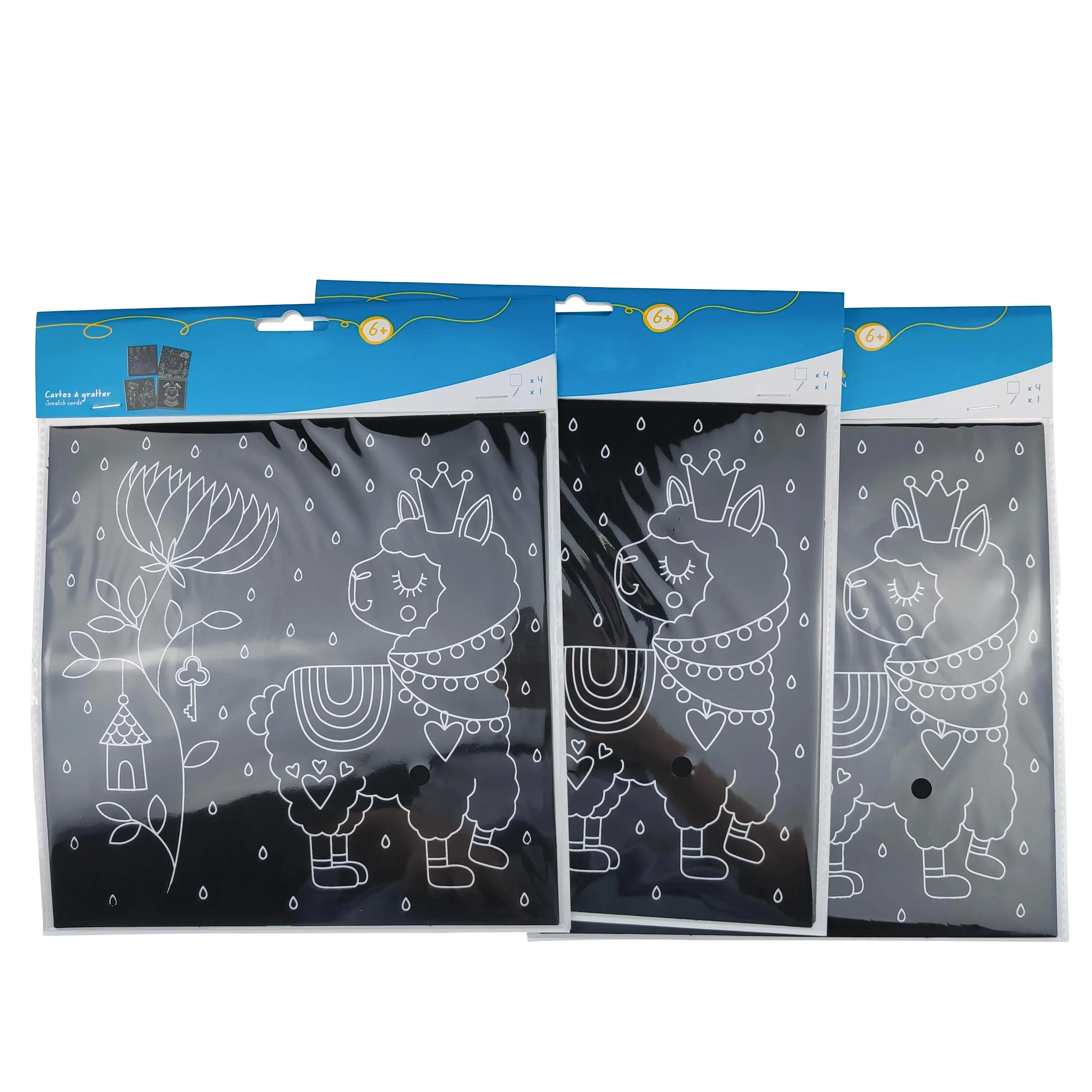 Cartoon Hand Getrokken Diy Magic Scratch Art Papier Voor Kinderen Met Bamboe Stylus