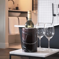 SH STONE Marbre Design Glace Rouge Tonneau De Vin Marbre Refroidisseur De Vin Seau Rosso Levanto Marbre Refroidisseur De Vin