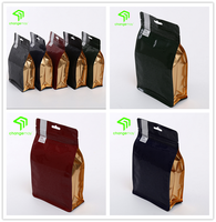 Pochette à fond carré réutilisable pour poudre de café avec valve, Doypack de qualité alimentaire pour miel 100ml 1L, vente en gros