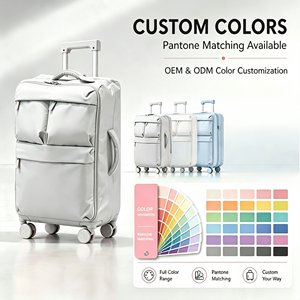 Valigia Ultra-leggera per Donne, Trolley da 20/24 Pollici, Valigia <span class=keywords><strong>in</strong></span> <span class=keywords><strong>Tessuto</strong></span> Impermeabile con Grande Capacità e Borsa Integrata - Product Image 6