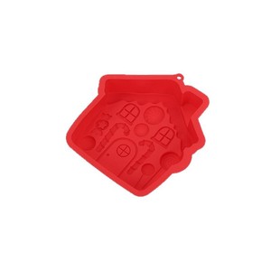 Christmas House Silicone Baking Mold Red Large Cake Chocolate Mold For Holiday Desserts - Product Image 1