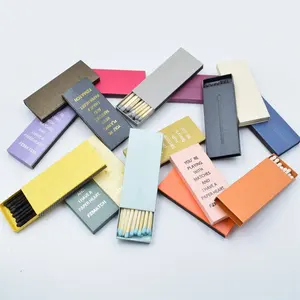 Matchbox Matches High Quality Safety Custom Cigar Matches Wholesale Matchboxes Luxury Black Matchsticks