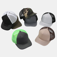 Casquette de baseball à visière micro-courbée à cinq ou six panneaux pour le commerce extérieur transfrontalier, respirante, estivale, avec filet et couleurs assorties
