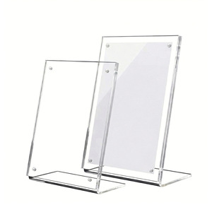 Porta Letreros Acrílico Transparente de 8.5*11 Pulgadas, Porta Papel de Plástico, Soporte Inclinado para Exhibición de Letreros en Oficinas y Tiendas - Product Image 1