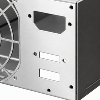 Boîtier en acier laminé à froid pour alimentation ATX personnalisée, finition métallique brossée, grille de ventilateur pré-perforée, ouvertures d'entrée d'air AC pour bloc d'alimentation