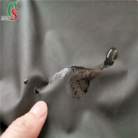 100% Polyester imperméable coupe-vent pongé doublure tissu PU enduit sergé tissé extérieur veste manteau Direct usine chinois