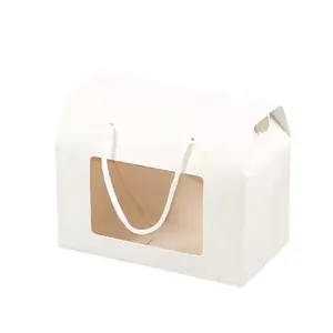 견과류와 스낵 식품을위한 투명 창이있는 맞춤형 새로운 스타일 포장 종이 접이식 선물 상자
