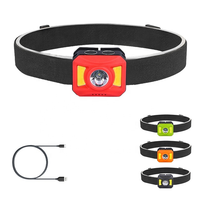 Super Mini Type C Fast Charging Waterproof IP67 Anti slip USB Rechargeable LED Headlamp