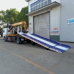 Shacman F3000 4x2 <b>Flatbed</b> Wrecker <b>Truck</b> with 7 Ton Telescopic Boom Crane Slidebed Recovery 336HP - Product Image 4