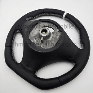 พวงมาลัยแบบแถบสีขาวหนังเรียบสำหรับ BMW อุปกรณ์เสริมรถยนต์ E90 - Product Image 6