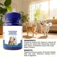 Tablet Multivitamin Hewan Peliharaan Label Pribadi OEM, Kunyah Lembut, Nutrisi, Suplemen Imunitas untuk Anjing dan Kucing