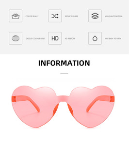 Gafas de Sol de Moda Y2K 2024, Color Caramelo, con Forma de Corazón, Protección UV400, Logotipo Personalizado, Gafas de Fiesta Retro, Venta al por Mayor - Product Image 3