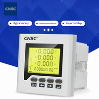 Compteur multifonction intelligent triphasé LCD D-3D7Y pour l'ingénierie d'installation, mesure du courant, de la tension, de la puissance et de l'énergie, RS485