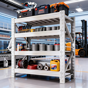 Multi-Layer Light Duty <b>Storage</b> Shelf Q235 Steel Rack for Warehouse & Garage - Product Image 6