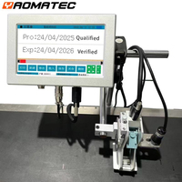 Yaomatec kode batang Logo Digital, Printer Inkjet terus menerus TIJ otomatis Online tanggal 12.7mm untuk karton plastik dan tabung logam