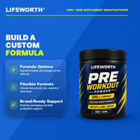 LIFEWORTH OEM Private Label Pré-Entraînement en Poudre Formule à Base de Créatine Énergie Force Endurance 300g