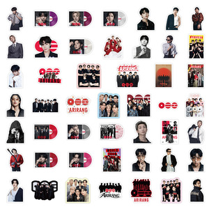 50 Pezzi Nuovi Adesivi Graffiti per Album <span class=keywords><strong>Musicali</strong></span> Coreani ARIRANG, Decorazione per Bottiglie, Adesivi Kpop Idol Bangtan - Product Image 3