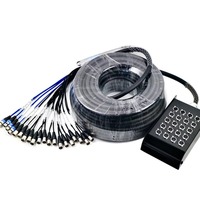 Câble multipaire de scène 8-32 canaux avec boîtier de scène, câble de signal audio multiconducteur à âme OFC pour sonorisation en direct et studio d'enregistrement