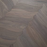 Parquet en noyer noir technique, motif feuille brun foncé, fournisseur de parquet à joint mâle et femelle