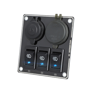 Panel de interruptores basculantes de 3 posiciones con cargador USB A/C de 66W, nuevo, de ABS, multifunción, para coche, con toma de encendedor - Product Image 6