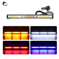 Barre lumineuse de travail LED COB 17 pouces, lumière d'avertissement, grille de toit automobile, lampe stroboscopique clignotante, lampe d'urgence, barre lumineuse LED tout-terrain pour camion 4x4 ATV