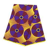 Nouveauté : Tissu Ankara en polyester imprimé wax africain hollandais personnalisé, 6 yards, pour couture