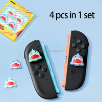 4 en 1 NS2 Tapas de silicona gruesas con diseño de dibujos animados para los joysticks de los Joy-Con de NS Switch 2, accesorio de juego
