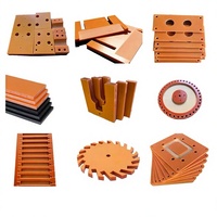 Plaque en bakélite rouge orangé haute dureté, épaisseur 5mm/10mm/20mm, découpe sur mesure pour pièces d'isolation de gabarits de test