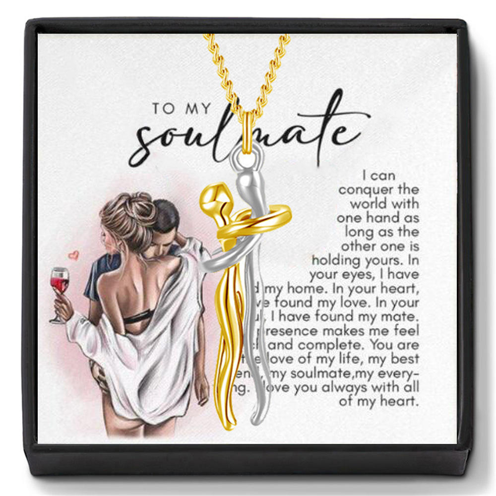 Gold Necklace + Card Gift Box