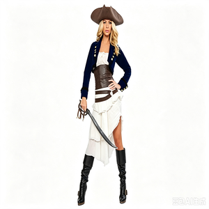Conjunto de Disfraces de Cosplay para Adultos, Estilo Pirata, <span class=keywords><strong>Vaquero</strong></span>, Steampunk, Mago, Traje Elegante para Halloween, Carnaval, Fiesta Temática - Product Image 2