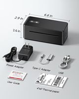Impresora Térmica de Etiquetas de Envío Phomemo 2410BT de 104 mm, Impresora de Etiquetas de Envío Inalámbrica USB al por Mayor