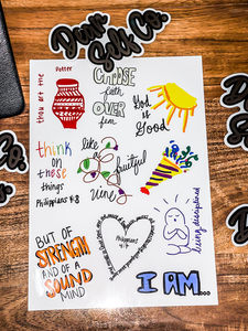 Autocollants étanches en vinyle coupe, 50 pièces, individuels - Product Image 3