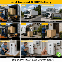 Batterie au lithium LiFePO4 48V 16kWh (ou 17kWh) pour stockage d'énergie solaire photovoltaïque, 16kW, 51.2V, 314Ah, livraison DDP Pologne