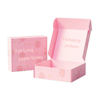 Emballage en papier ondulé personnalisé pour vêtements, cosmétiques, parfums, avec bande détachable, impression personnalisée, fermeture autocollante, boîte d'expédition, boîte cadeau avec logo