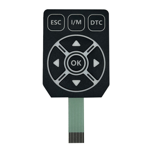 공장 핫 세일 1x4 4 파란색 키 버튼 멤브레인 스위치 매트릭스 플라스틱 키패드 키보드 - Product Image 1