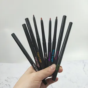 Nhãn Hiệu Riêng Không Thấm Nước Nâu Nude Lipliner Bút Chì Sắc Tố Cao Matte 12 Màu Cơ Khí Lip Pencil