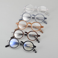 Nouvelles montures de lunettes rondes en acétate tendance 2026 avec filtre anti-lumière bleue unisexe – Livraison rapide pour OEM et ODM