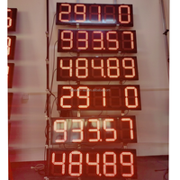 Toldo de gasolinera al aire libre luces LED señales digitales de precio de combustible para gasolinera