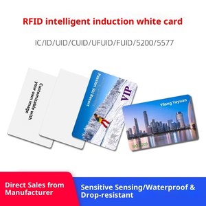 Carte RFID en PVC personnalisable, blanche, pour contrôle d'accès, ascenseur, pointage des présences, école, parc industriel, système intelligent - Product Image 4