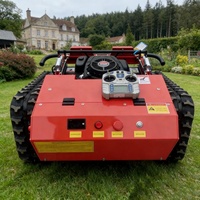 Débroussailleuse industrielle intelligente tout-terrain autopropulsée télécommandée pour l'agriculture et les pelouses, à entraînement hydraulique