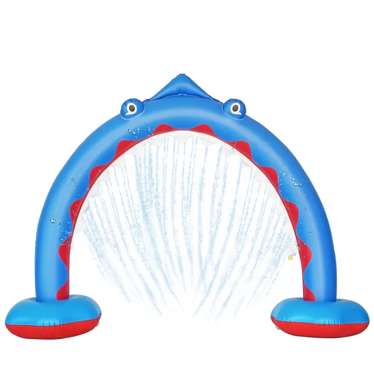 गर्मियों शार्क बच्चों के लिए Inflatable <span class=keywords><strong>पानी</strong></span> खिलौने आउटडोर झरना कट्टर छिड़काव छिड़काव बाहर <span class=keywords><strong>पानी</strong></span> के खेल के लिए लड़कों लड़कियों