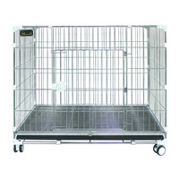 Cage pour animaux de compagnie Solidpet en acier inoxydable 304 respirante et multifonctionnelle avec barres métalliques pour chiens miniatures/petits, emballage en boîte, voyage, extérieur